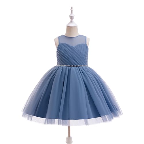 Glamulice Flower Girls Vintage Rhinestones Tulle Tutu Dress A Line Little/Big Girl Wedding Birthday Formal Party Dresses3