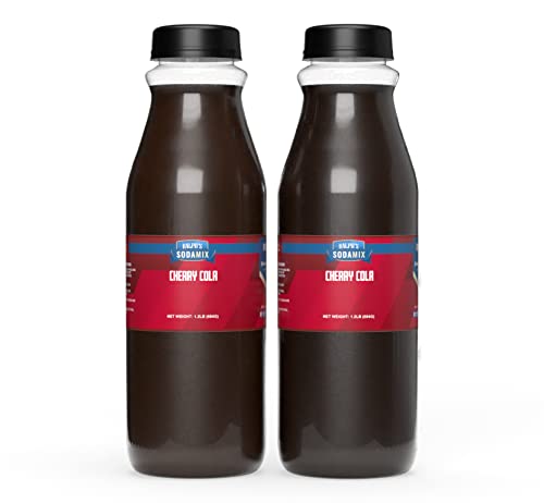 Ralph's Pure Cane Sugar Cherry Cola Sparkling Water Soda Maker Flavor Syrup | 2 Pack | 16oz (Pint) Bottle | Sodamix