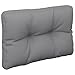 XinZaphrisal Grey Rectangular Pallet Cushion 100% Polyester 23.6 x 15.7 x 4.7 Inches Water-Resistant Indoor Outdoor Use Durable Polyester Fibrefill Filling Easy Maintenance Spot Clean
