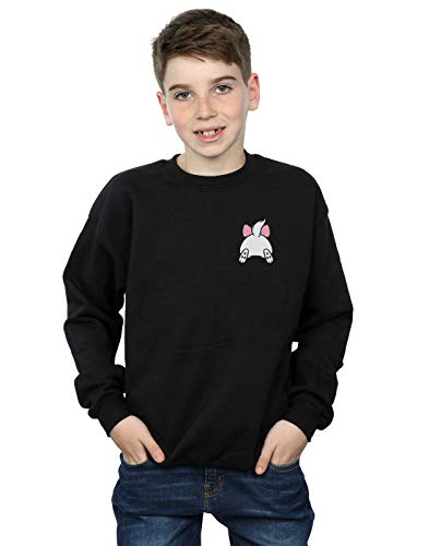 Disney Boys Aristocats Marie Backside Breast Print Sweatshirt Black 7-8 Years