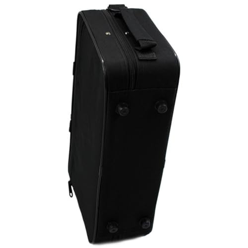 Boîte clarinette tissu Oxford noir, rangement anti-choc portable pour accessoires