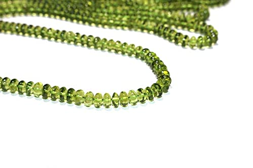 Perles peridot 6mm rondelles pierres naturelles vert perçage trou