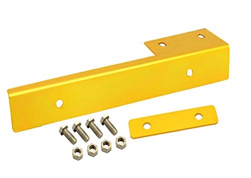 ICBEAMER Gold Universal Front Aluminum Bumper License Plate Mount Relocator Frame Bracket Holder