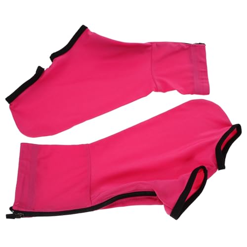 POPETPOP Waterproof Winter Cycling Shoes Cover Anti-Slip Overshoes for Women Men Red