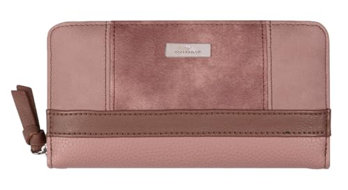 TOM TAILOR Juna Damen Geldbörse Portemonnaie Reißverschluss Groß Rosa