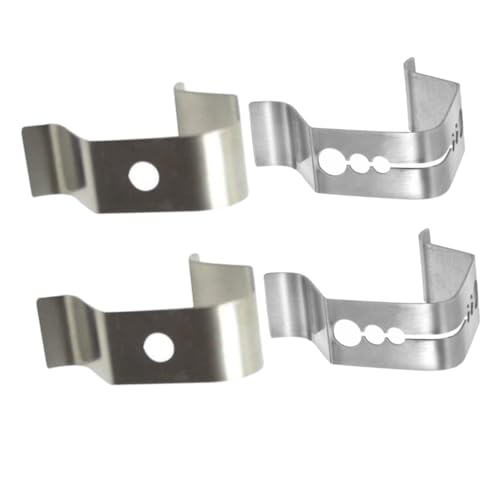 PRETYZOOM Meat Thermometer Clips 4 Pack Stainless Steel Grill Probe Clips Temperature Probe Holder for Cooking BBQ