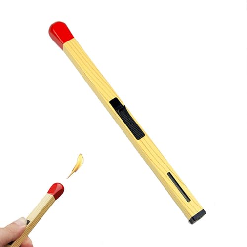 Accendino a fiammifero, accendino a gas butano ricaricabile, dimensione della fiamma regolabile, accendino antivento, accendino a butano a forma di candela, regalo di compleanno for uomini, padre e ma