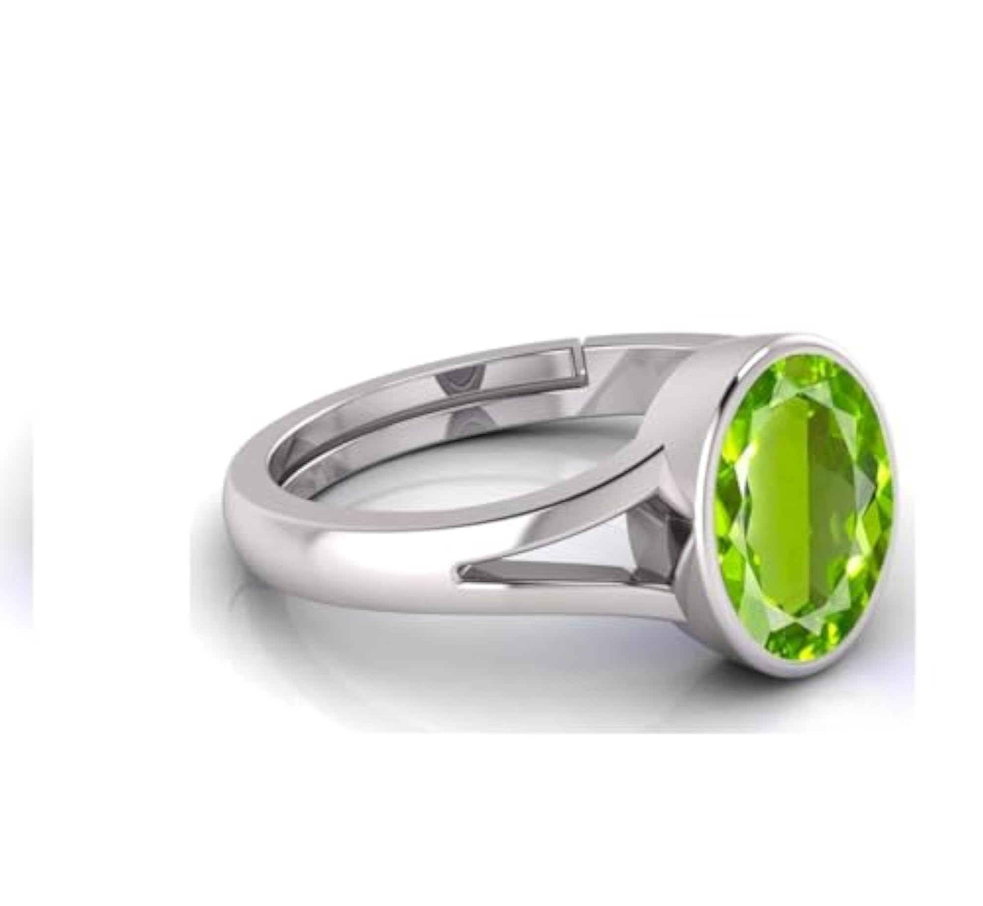 Women's 17.50 Ratti Peridot Engagement Ring, Genuine Green Gemstone Jewelry