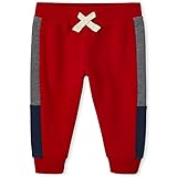 The Children's Place Baby Single and Toddler Boy Active Side Stripe Jogger Pants, Cupids Arrow, 3T