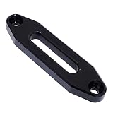 Young Wolf Guide-câble Hawse en aluminium brillant pour VTT/UTV support de treuil 2000-13000 LBs (noir) (153 mm)