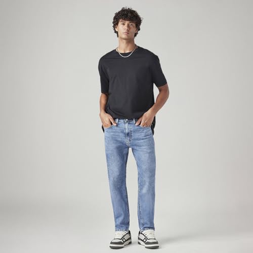 Image of Levi's Men's 505 Light Indigo Straight Fit Mid-Rise Jeans