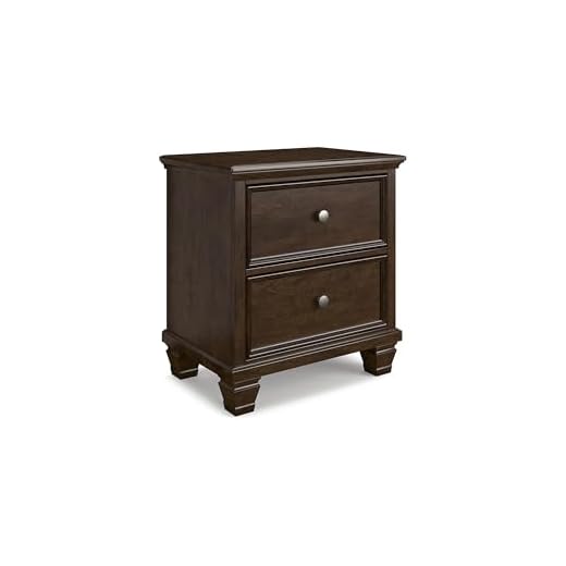 Classic 2 Drawer Nightstand in Dark Brown
