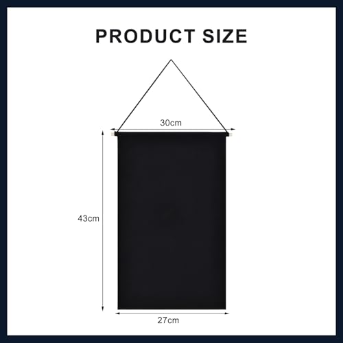 VANTOBEST 43 × 30 cm schwarze rechteckige Leinwand Pin Display Banner Broschen Wandbehang Organizer für Abzeichen Schmucksammlungen