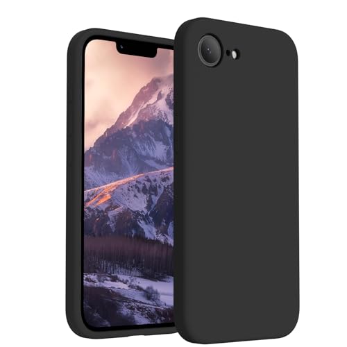Image of FireNova Magnetic for iPhone 17e Case /iPhone 16e Case, Compatible with MagSafe, [Silicone Camera Protection] Microfiber Lining Phone Case, 6.1 inch, Black