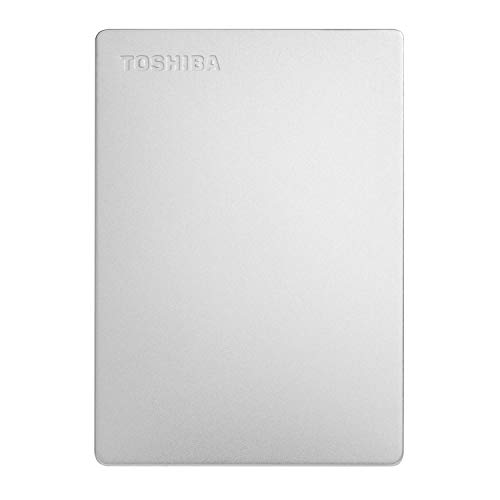 HD Externo Portátil Toshiba Canvio Slim 2TB Prata USB 3.0 - HDTD320XS3EA
