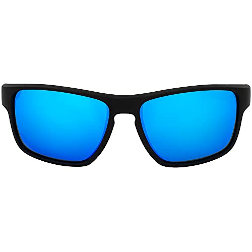 Birdz Eyewear Glide 2 Pairs Sunglasses for Men or Women Scratch Resistant Lens Lightweight Black Square Frame Green and Blue Mirror Lens4