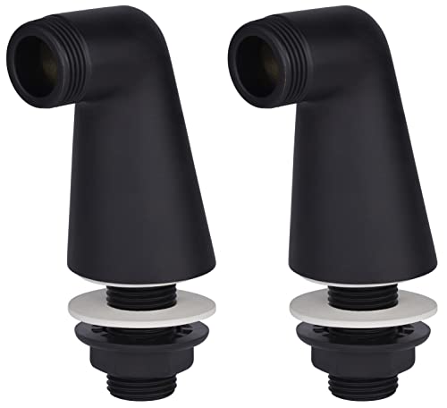 Colonnette pour baignoire mâle 15x21 (1/2) - mâle 20x27 (3/4) noire mat (lot de 2) NOYON & THIEBAULT