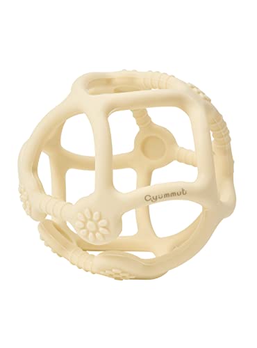 cyummut シリコンボール はじめて知育専門ベビーボール (ミルキー, teether-噛む)