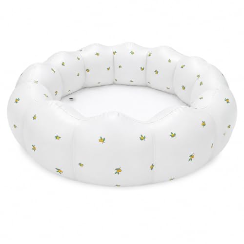 Image of AirSwim Inflatable Paddling Pool for Kids, 35" Portable Baby Swimming Pool | Small Paddling Pool for Toddlers Ages 0-3 Boys Girls, Garden and Backyard, Indoor/Outdoor Summer Water Play, 90x25cm, White
