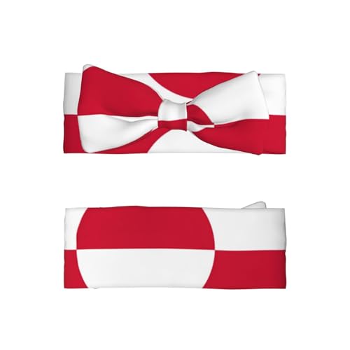 Greenland flag Baby Headbands Soft Nylon Hairbands with Stretchy Bows Girls Hair Accessories for Newborn Infant Toddler Kids2