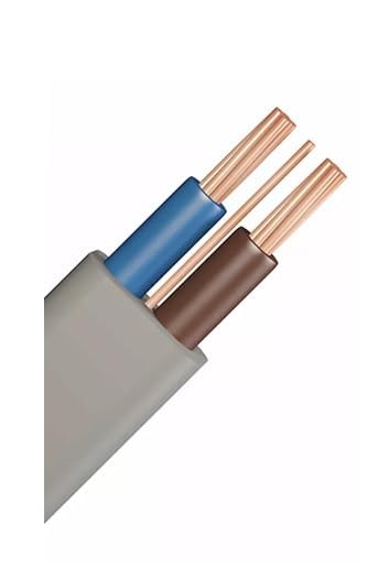 Lulizzie 2.5mm Twin and Earth Cable, 100M, Two Colored, Compatible with Standard Electrical Devices