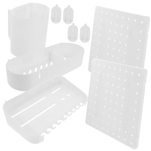 Ciieeo Modern Minimalist Design Pegboard Wall Organizer 12pc Set No Holes Needed for Home Office