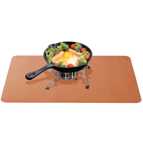 Salvamanteles de piel, resistente al calor cocina para interiores y exteriores – Bajoplatos impermeables | para familias, casa, oficina, cena, , vacaciones, café, restaurante, picnic