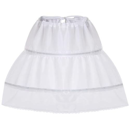 Girls Petticoat Underskirt with 3 Hoops Full Slip Crinoline Skirt