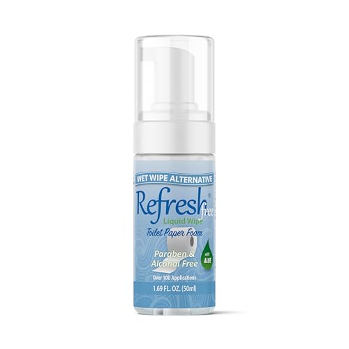 Image of Refresh Liquid Wipe, Toilet Paper Foam (1.69 Fl Oz (1 Pack), Sensitive Foam)