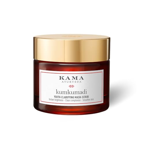 Image of KUMKUMADI YOUTH-CLARIFYING MASK-SCRUB, 50 G| 2 in 1 Mask Scrub |Saffron-based Face Mask | For Weekly Use | NEW & IMPROVED
