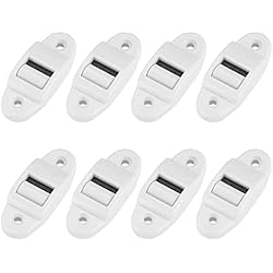 Pasacintas Para Persianas 8 Piezas Pasacintas Persiana Guía de Correa Persiana Enrollable con Junta de Cepillo, para Correas de Hasta 14 mm de Ancho, Espaciado de Orificios de 40 mm