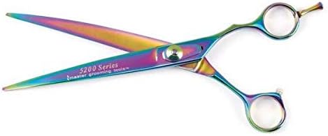 Professional Quality Dog Grooming Rainbow Series Curved Steel Shears Pick Size (6.5)