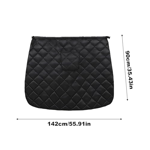Cache-jambe pour scooter imperméable matelassé et coupe-vent doublure peluche - 6