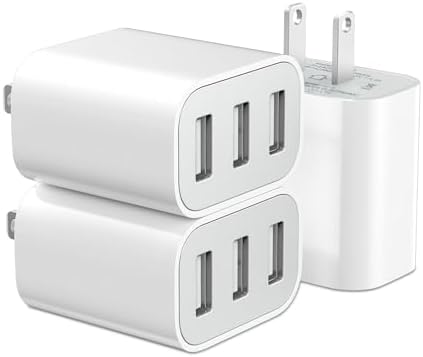 USB Charger Block, Wall Plug in USB Charging Blocks, Fast Charging Multiport Wall Charger Power Adapter for USB Charger for Phone 15/14 /13/12 /11/10 /9/8 /XS/XR/Pro and More