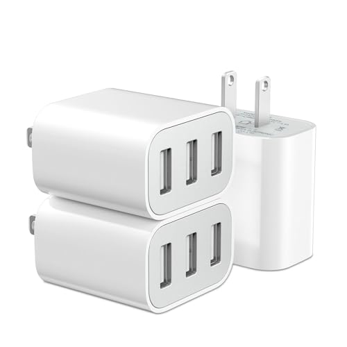 TGFDTEERD - USB Charger Block, Wall Plug in USB Charging Blocks, Fast Charging Multiport Wall Charger Power Adapter for USB Charger for Phone 15/14 /13/12 /11/10 /9/8 /XS/XR/Pro and More