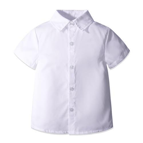 Image of Nwada Boys Suit Toddler Dress Clothes Shirt with Bow Tie, Dress Pants Sets Kids Gentleman Outfit suits