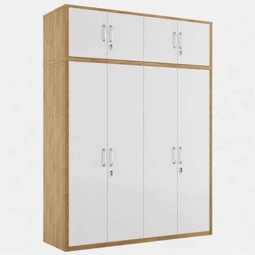 Image of 4 Door Wardrobe with loft for Bedroom with Multiple Shelves and Ample Storage
