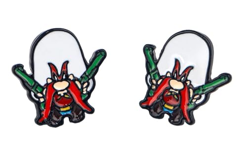 Yosemite Cartoon Sam Cowboy Character Metal Enamel Stud Earrings