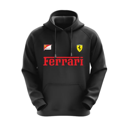 Image of DUDEME 50+Motor HOMotorsport Hoodie for Car Enthusiast for Men & Women Black Hoodie 100% Cotton Car Printed Hoodies.