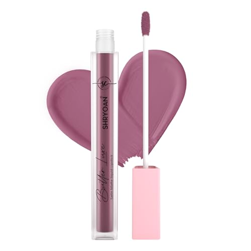 Image of Shryoan Butter Luxe Satin Matte Liquid Lipstick | Ultra Pigmented, Long-Lasting, Non-Transfer Formula, Smooth Lip Color, Weightless Finish, Silky Matte Finish (6ml) (Shade 02, Shade 02)