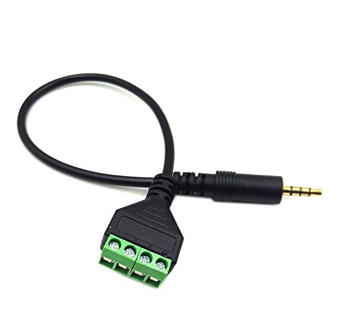 Poyiccot 3.5Mm Speaker Wire Adapter, 3.5Mm (1/8") 4 Pole Stereo Trrs Male Jack To Av 4 Screw Terminal Block Balun Connectors Cable 30Cm (3.5Mm M/ 4Pin) #TOP1