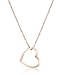 Produktbild Nuoli® Herz Kette Damen Rosegold (45cm + 5cm verstellbar) Halskette mit Herzanhänger für Frauen & Mädchen, aus poliertem Edelstahl