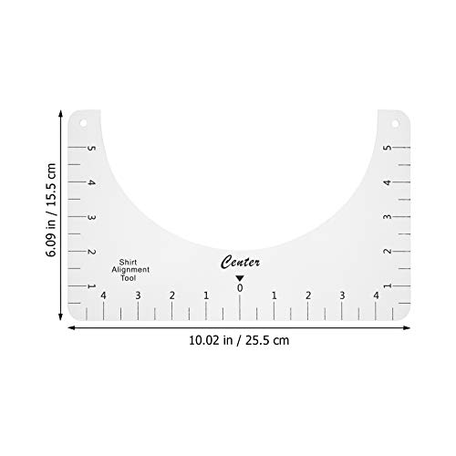 STOBOK Ferramenta de Alinhamento de T-Shirt 1Pc Guia de T-Shirt Acrílico Régua de Artesanato para Co