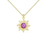 DAYANEY Tangled Purple Sun Necklace, Christmas Gifts Tangled Costume Stocking Stuffer for Adult Women Girls as Fairy Gold Sun Pendant Necklace, Purple Accessories Jewelry Gifts Outfits Skirt Dress
