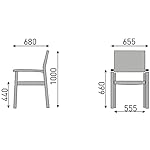Kettler Legato Curve Stapelsessel Anthrazit