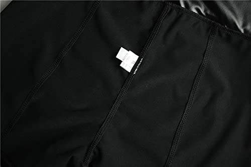 Women's Sexy Leather Shorts Shiny High Waist PU Leather Look Shorts Push Up Faux Leather Trousers, Black, l