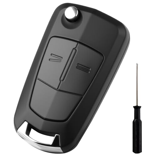 2 Boutons Coque Clé Voiture pour Opel Astra Zafira Meriva Corsa Vectra Insignia, Boîtier de Clé de Voiture avec Tournevis Cruciforme, Coque de...