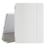 BESDATA Ultra Thin Magnetic Smart Cover [Wake/Sleep Function]& Translucent Back Case for 2014 Apple iPad Air 2 + Screen Protector + Cleaning Cloth + Stylus (White)