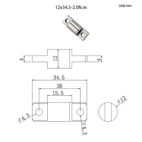 Charnière à couple rotative 360° avec blocage d'angle précis pour trappe