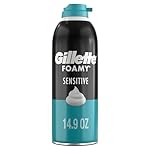 Gillette Foamy Sensitive Shave Foam for Men, Protection Against Shaving Irritation, Quick and Smooth Shave, sensitive skin, shaving cream, 14.9oz